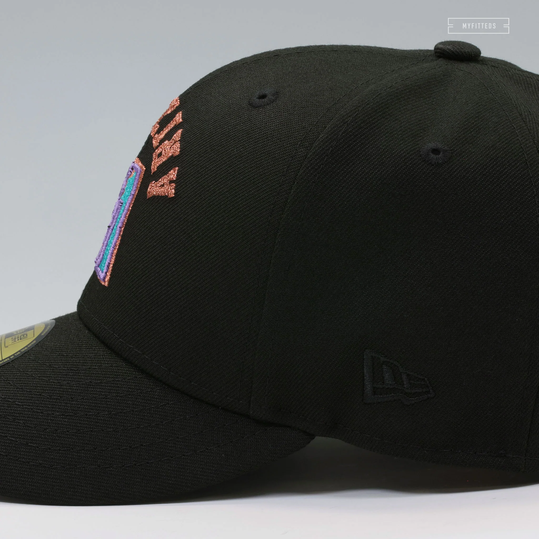 ARIZONA DIAMONDBACKS 1998 INAUGURAL SEASON UPSIDE DOWN INVERTED NEW ERA FITTED CAP - Image 6