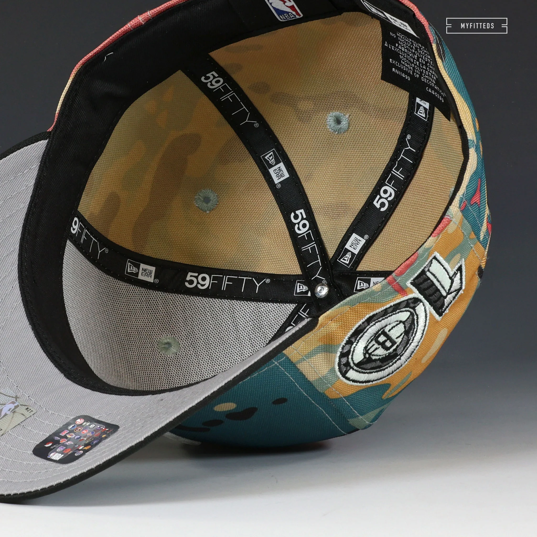 BROOKLYN NETS 10TH ANNIVERSARY BILLIONAIRE BOYS CLUB INSPIRED CAMO NEW ERA FITTED CAP - Image 7