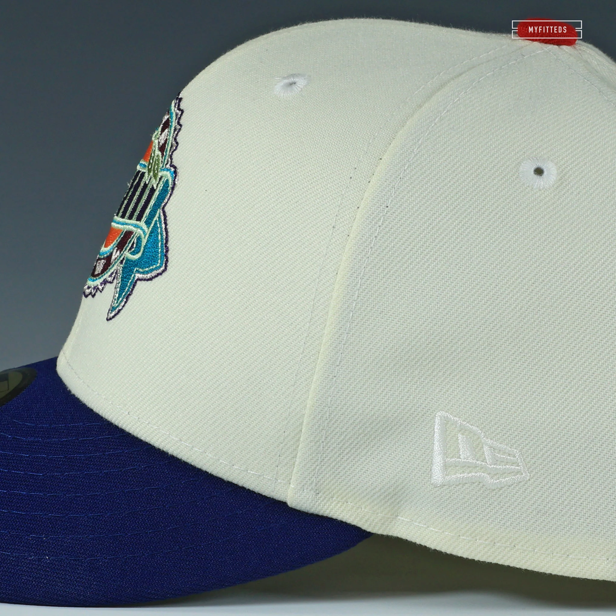 BUFFALO BILLS SUPER BOWL XXVIII LIGATURE REAR OFF WHITE NEW ERA FITTED CAP - Image 5