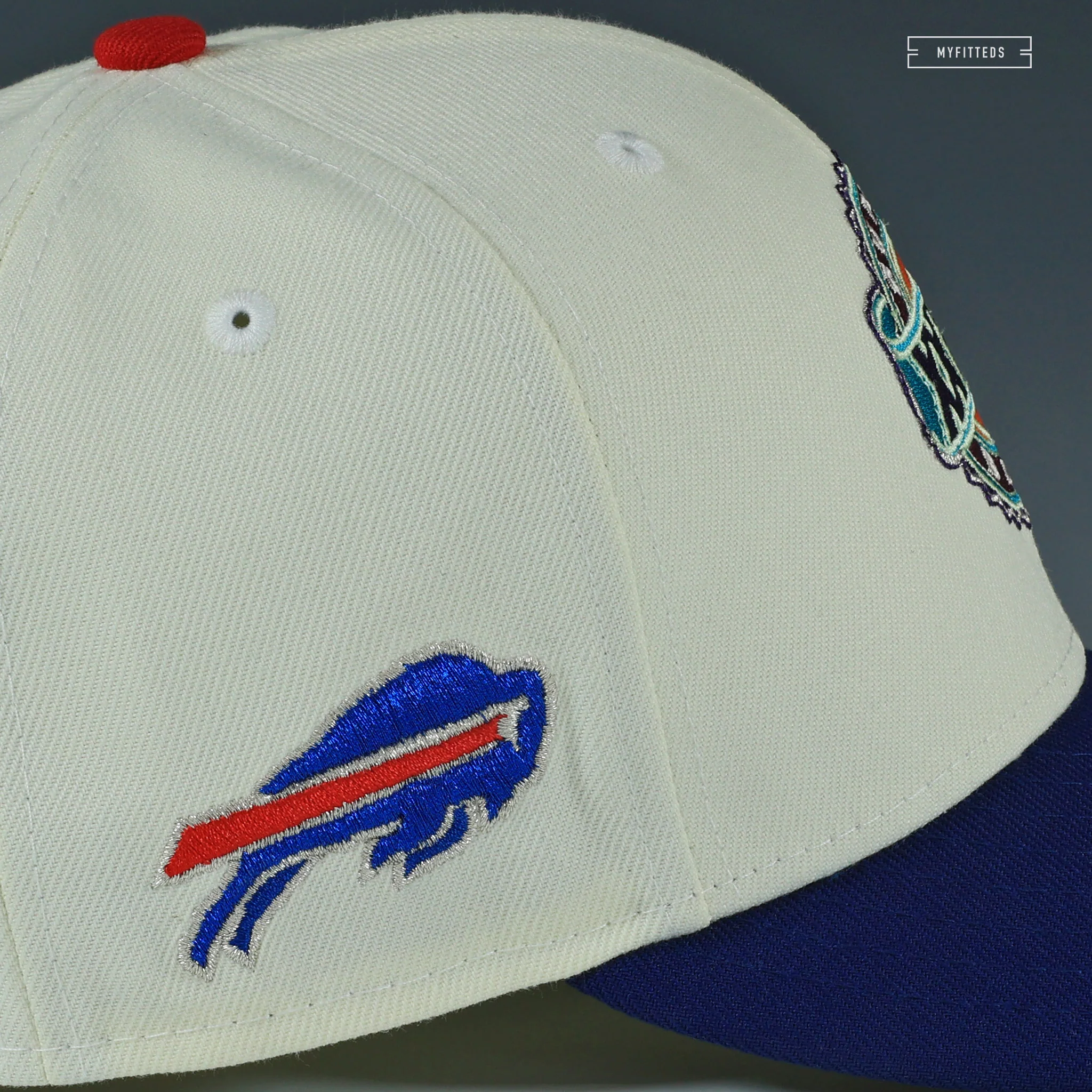BUFFALO BILLS SUPER BOWL XXVIII LIGATURE REAR OFF WHITE NEW ERA FITTED CAP - Image 6