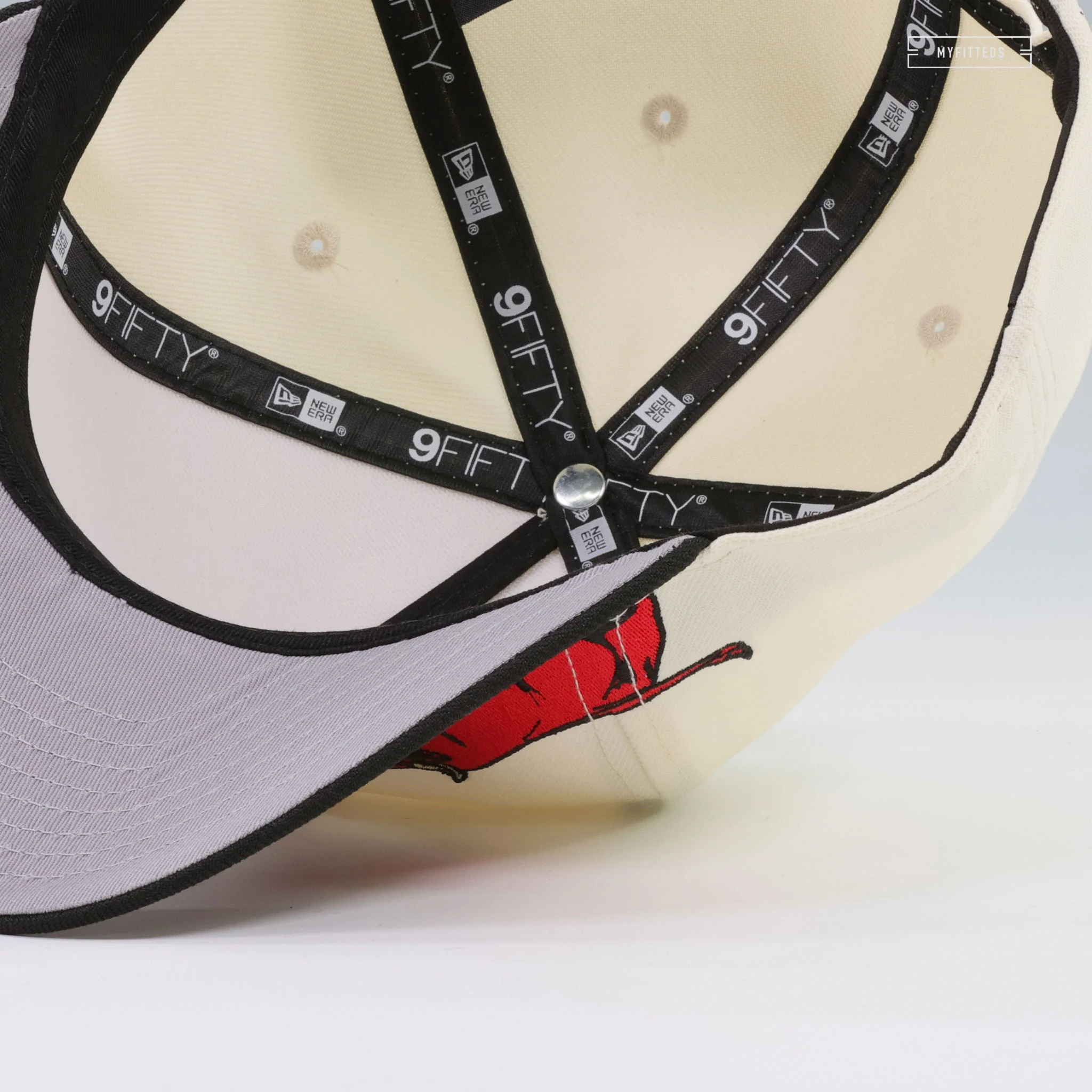 CHICAGO BULLS RAGING BULL OFF WHITE NBA HARDWOOD CLASSICS 9FIFTY A-FRAME NEW ERA SNAPBACK - Image 6