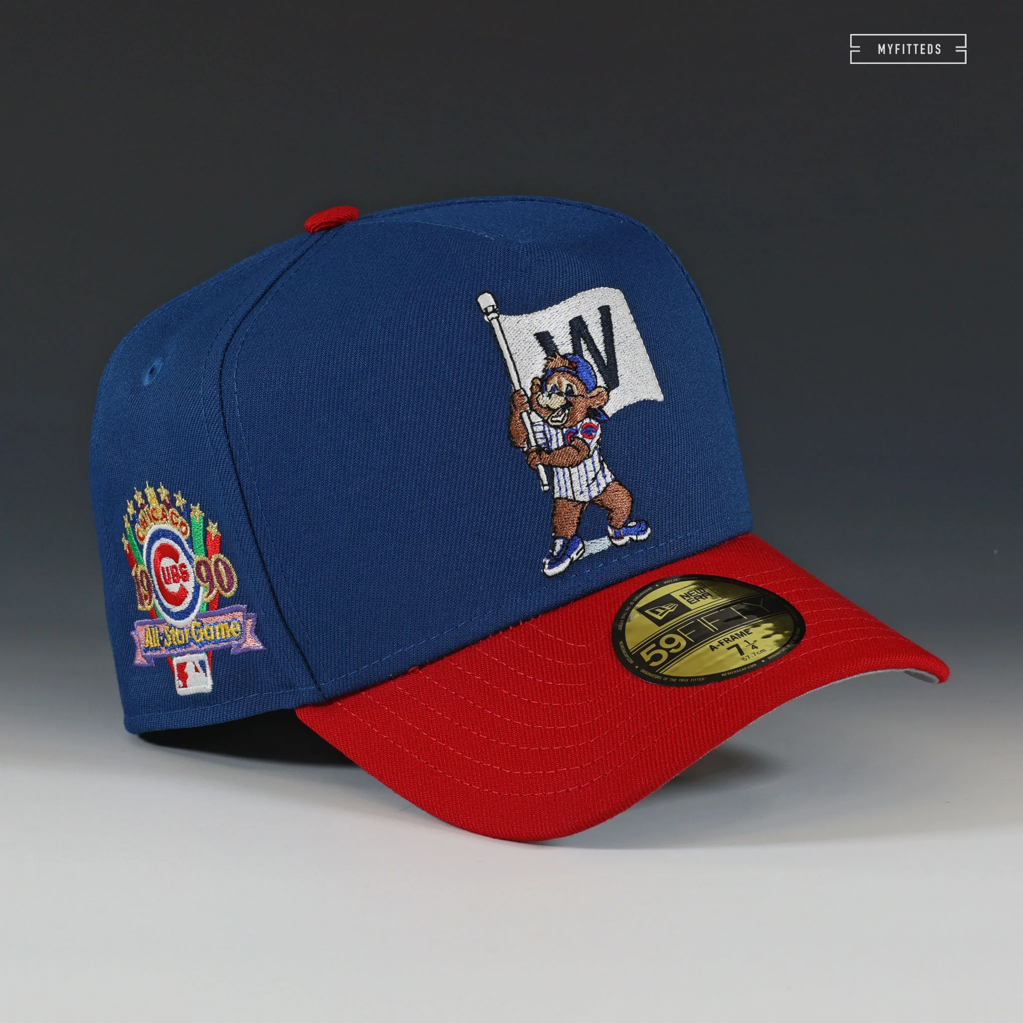 CHICAGO CUBS 1990 ALL-STAR GAME 59FIFTY A-FRAME CLARK THE CUB NEW ERA FITTED HAT - Image 3