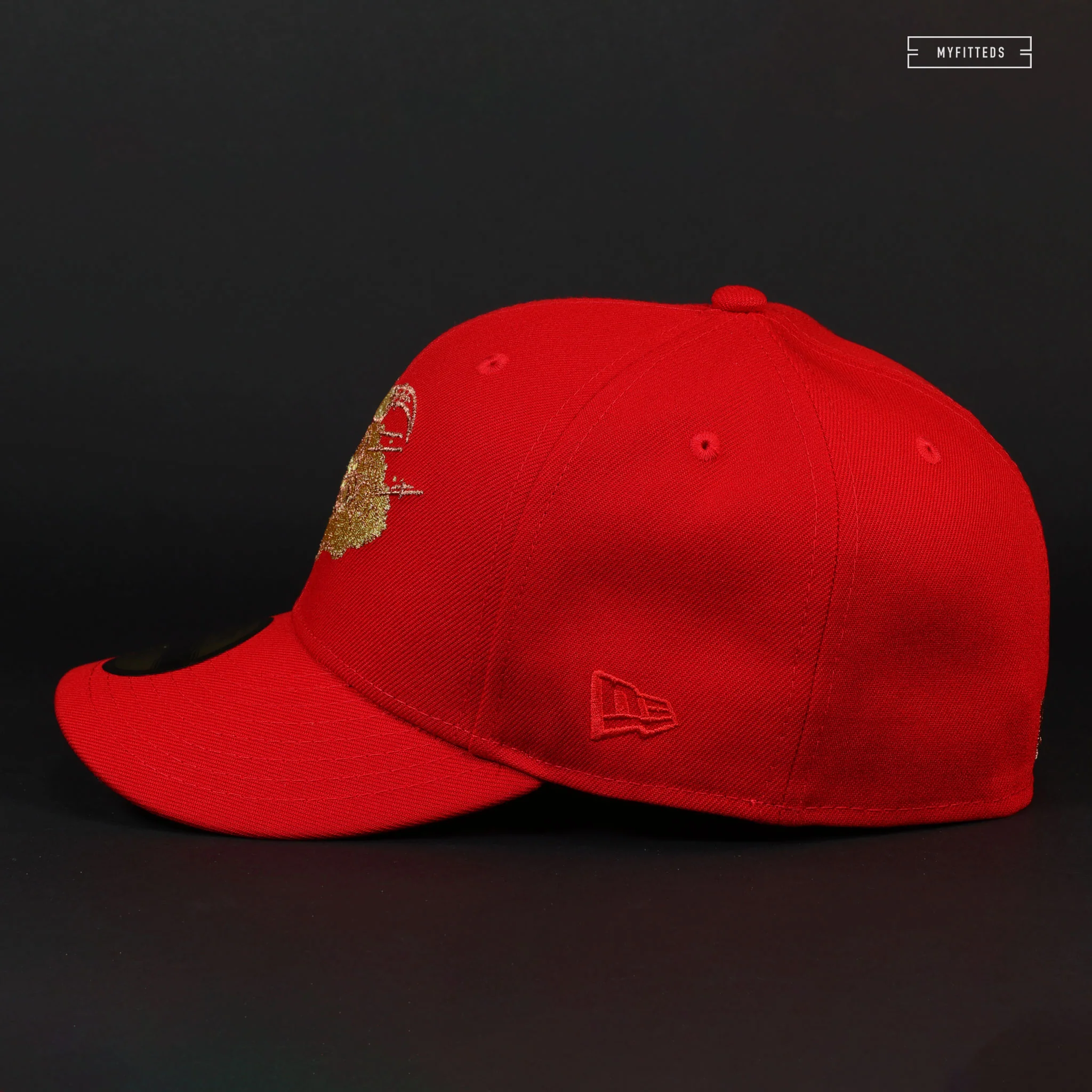 CINCINNATI REDS THE RUNNING MAN GOLDEN MARIO INSPIRED NEW ERA FITTED CAP - Image 4