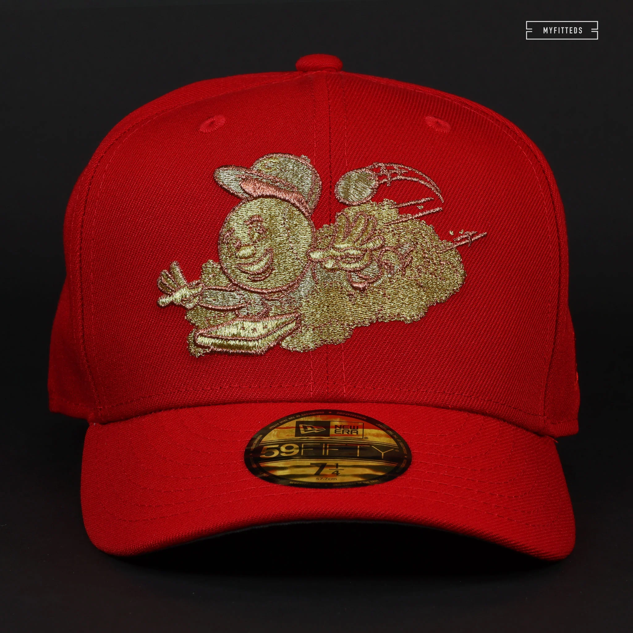 CINCINNATI REDS THE RUNNING MAN GOLDEN MARIO INSPIRED NEW ERA FITTED CAP - Image 5
