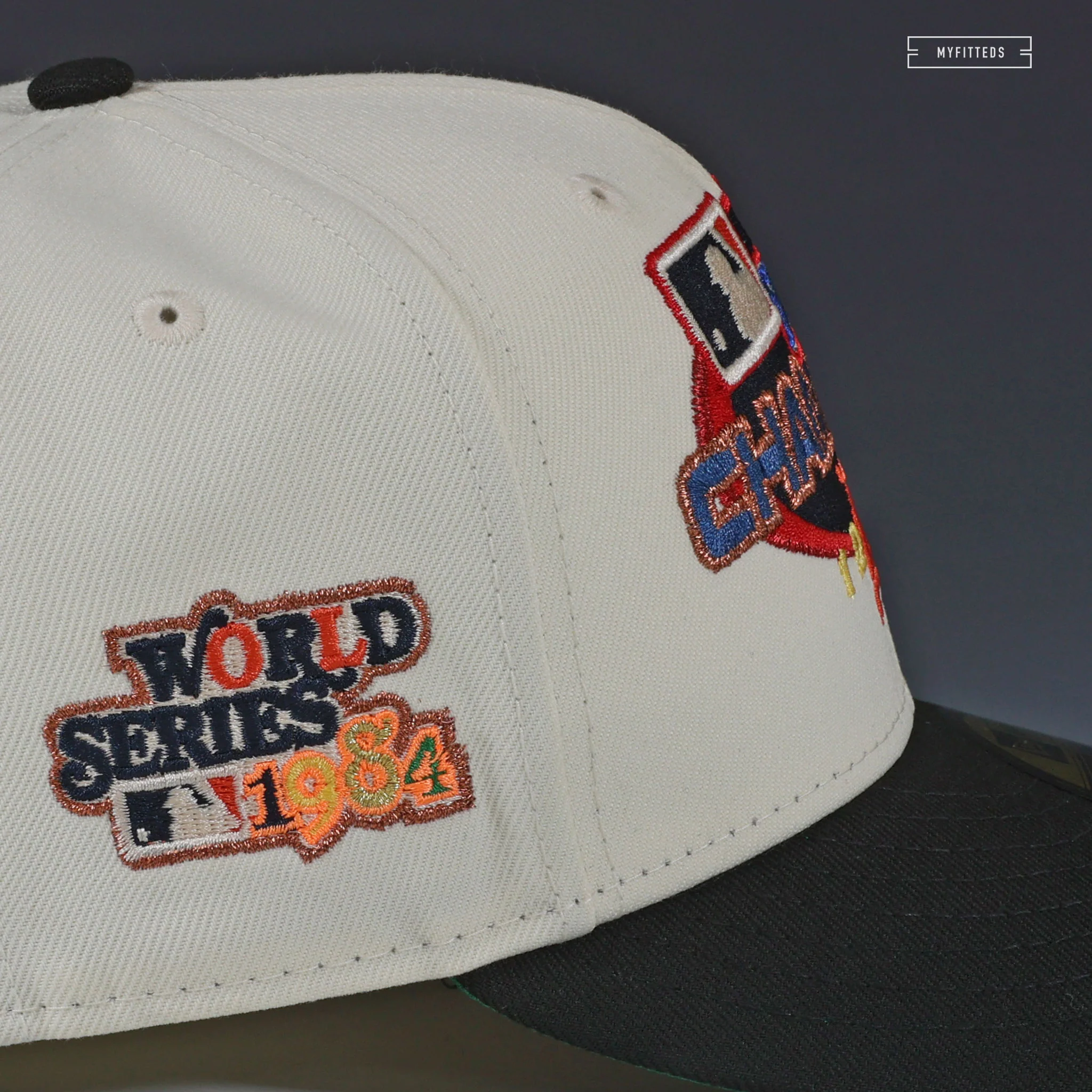 DETROIT TIGERS 1984 WORLD SERIES CHAMPIONS OFF WHITE NEW ERA FITTED CAP - Image 5