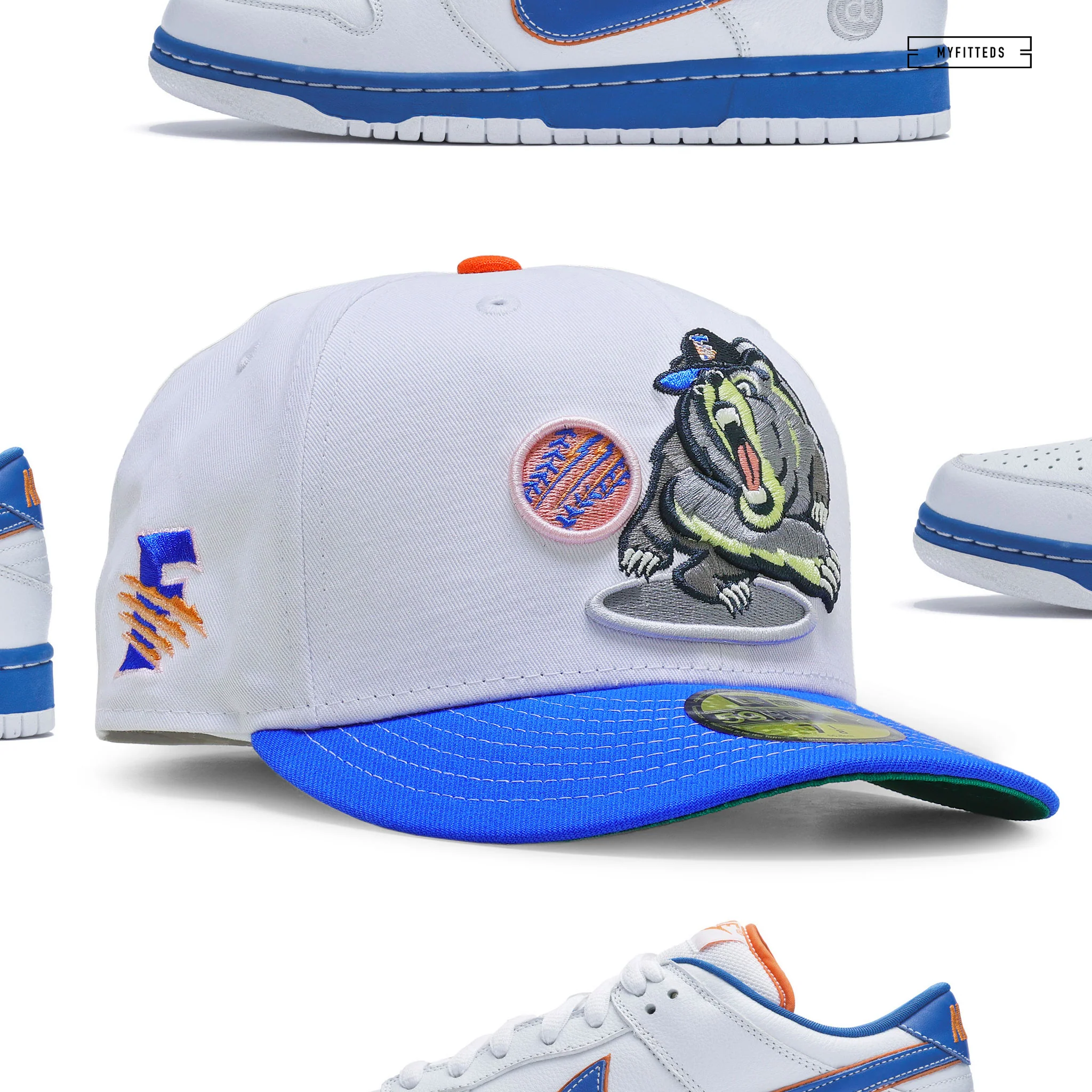 FRESNO GRIZZLIES "MEDICOM DUNK SB INSPIRED" NEW ERA FITTED CAP - Image 8