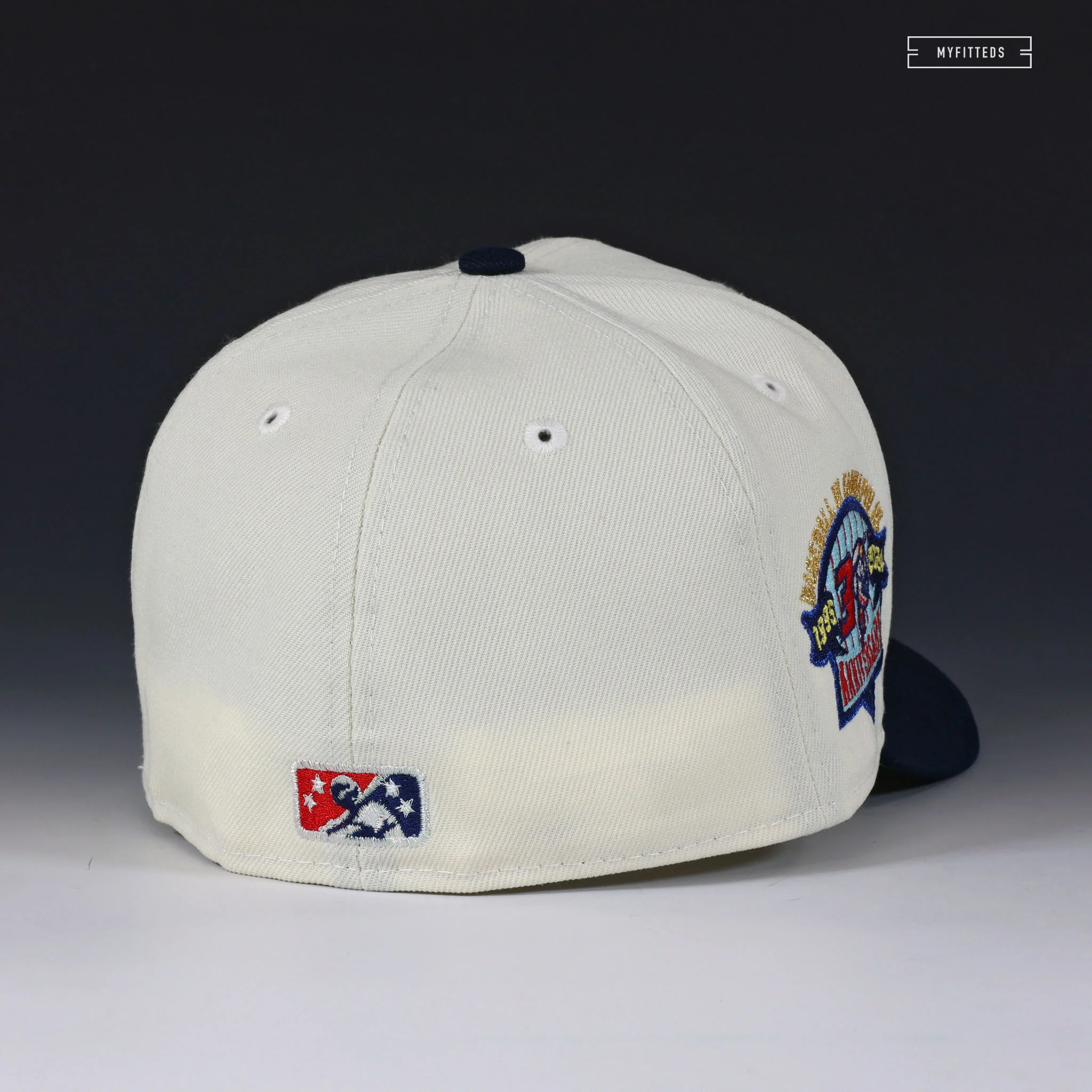 KANNAPOLIS CANNON BALLERS 30TH ANNIVERSARY OFF WHITE EVEL KNIEVEL NEW ERA FITTED CAP - Image 4