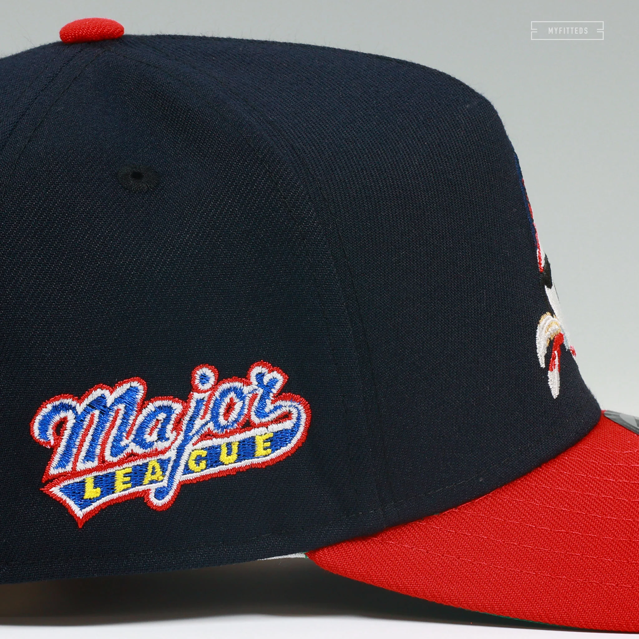 MAJOR LEAGUE THE MOVIE MIDNIGHT NAVY SCARLET NEW ERA 9FIFTY A-FRAME SNAPBACK - Image 5