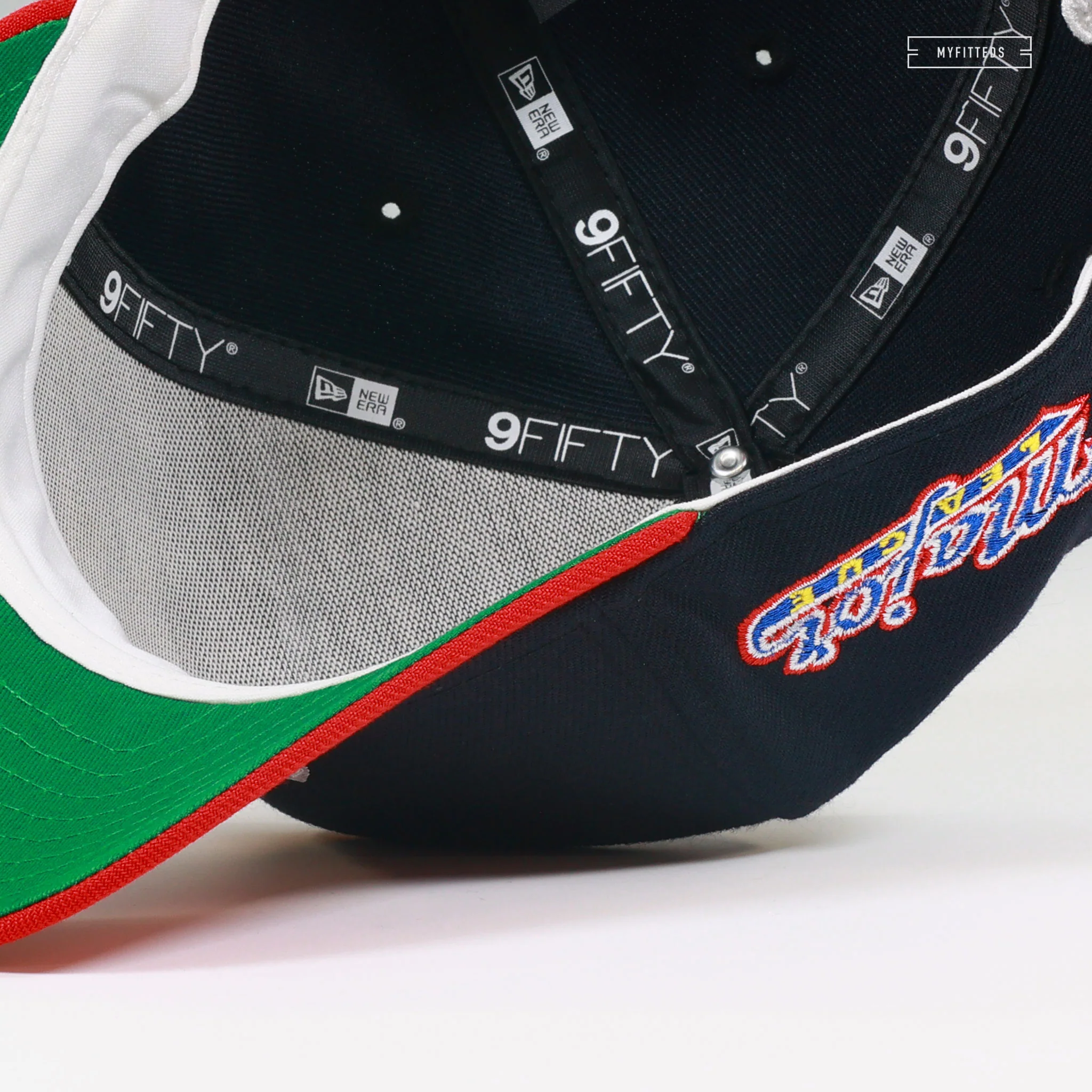 MAJOR LEAGUE THE MOVIE MIDNIGHT NAVY SCARLET NEW ERA 9FIFTY A-FRAME SNAPBACK - Image 7
