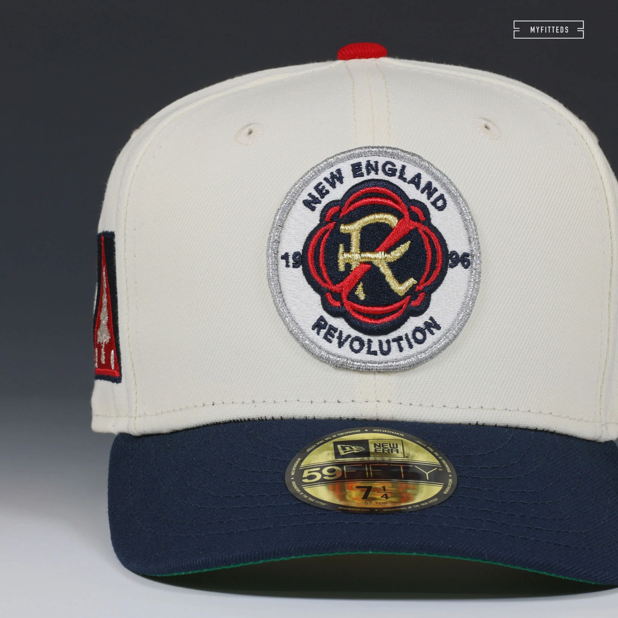 NEW ENGLAND REVOLUTION 1996 MLS RETRO OFF WHITE NEW ERA FITTED CAP - Image 3