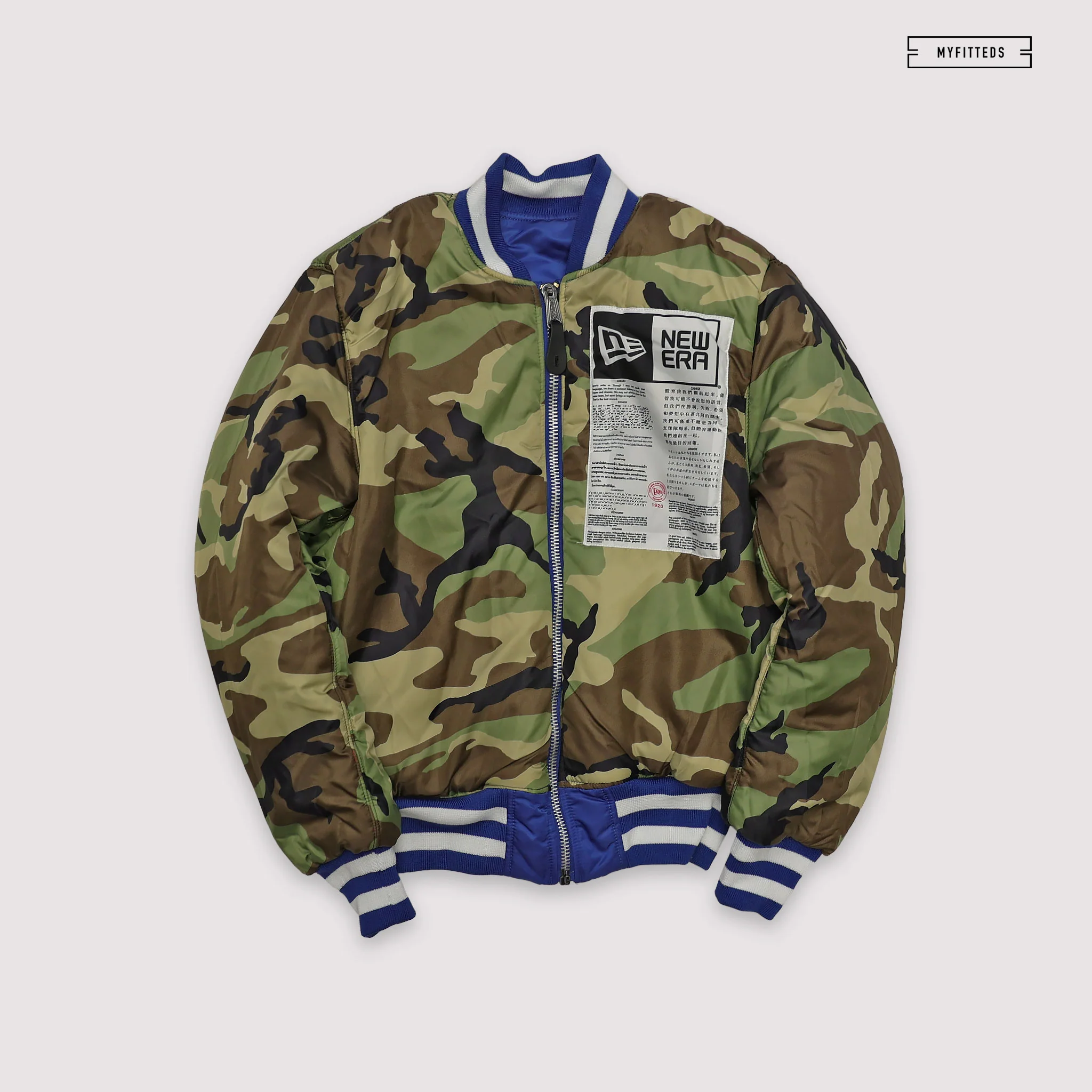NEW ERA X ALPHA INDUSTRIES MONTREAL EXPOS REVERSIBLE BOMBER JACKET - Image 3