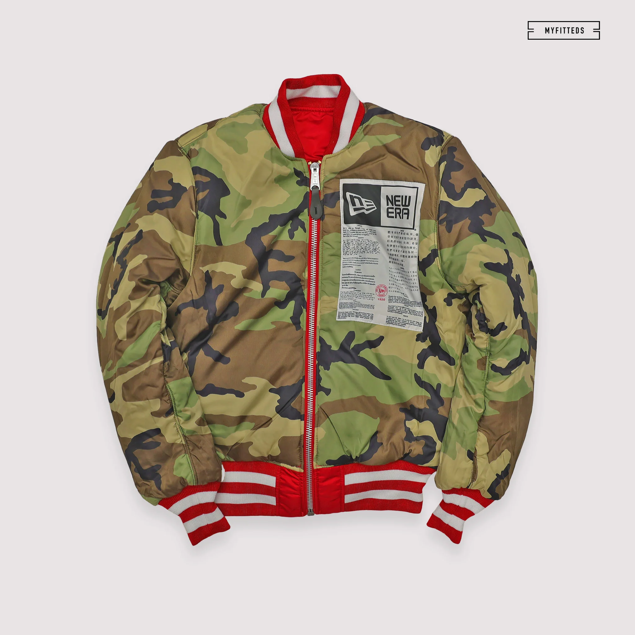NEW ERA X ALPHA INDUSTRIES ST. LOUIS CARDINALS REVERSIBLE BOMBER JACKET - Image 3