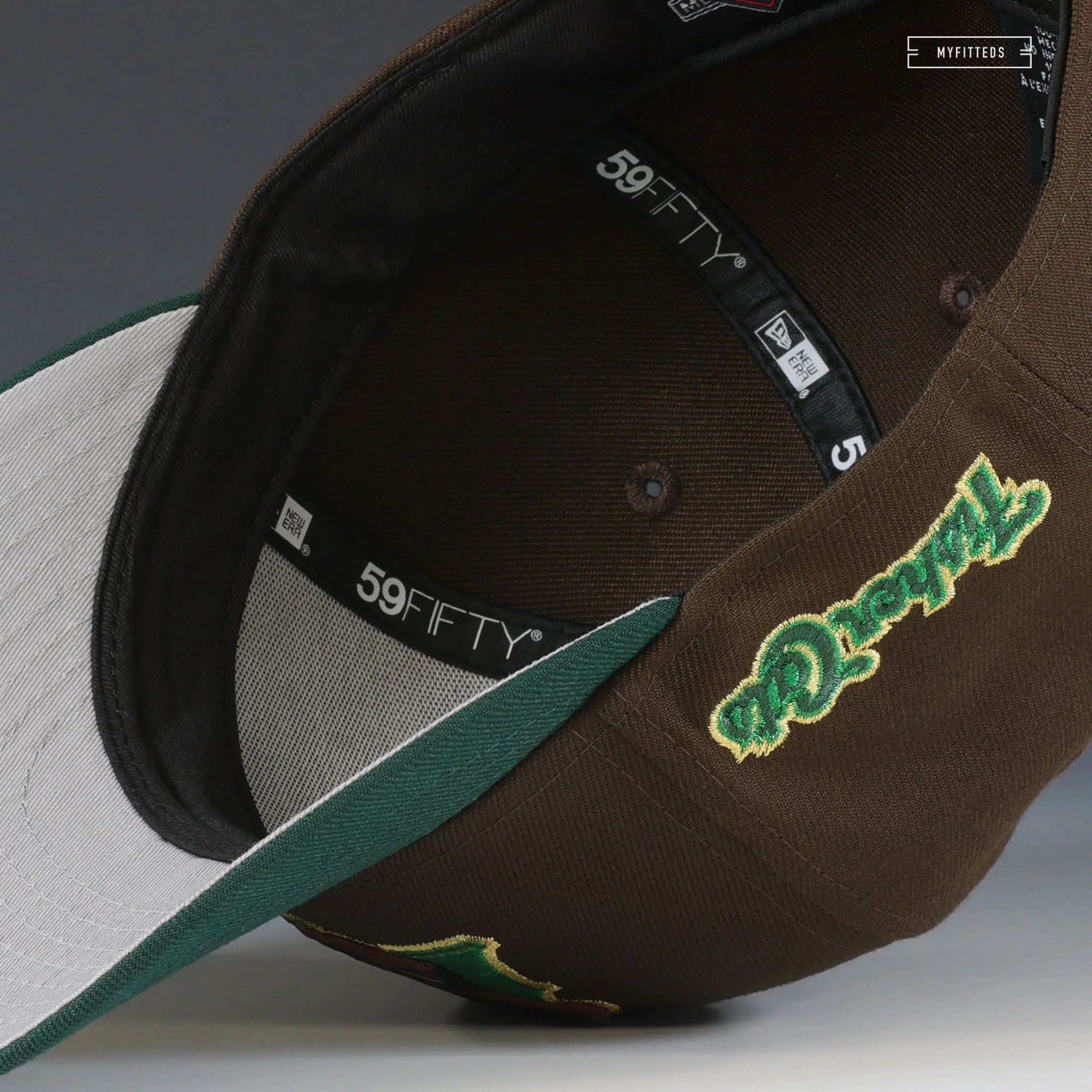 NEW HAMPSHIRE FISHER CATS RETRO BEEF AND BROCCOLI NEW ERA FITTED CAP - Image 6