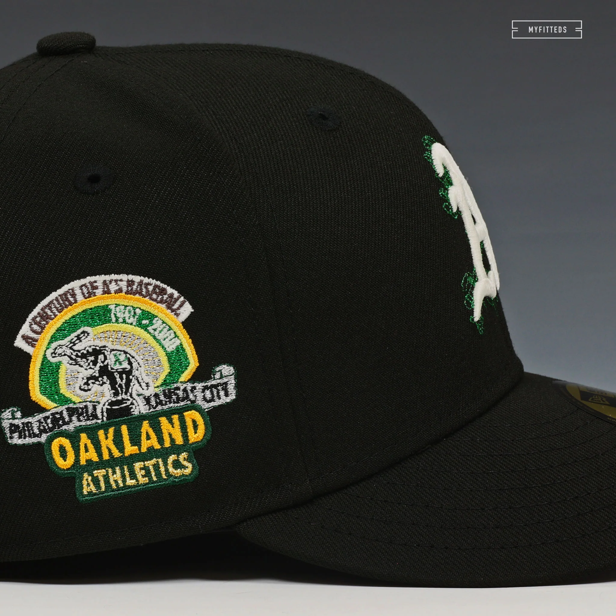 OAKLAND ATHLETICS A CENTURY OF A'S BASEBALL 1901-2000 SCRIBBLE NEW ERA FITTED CAP - Image 5