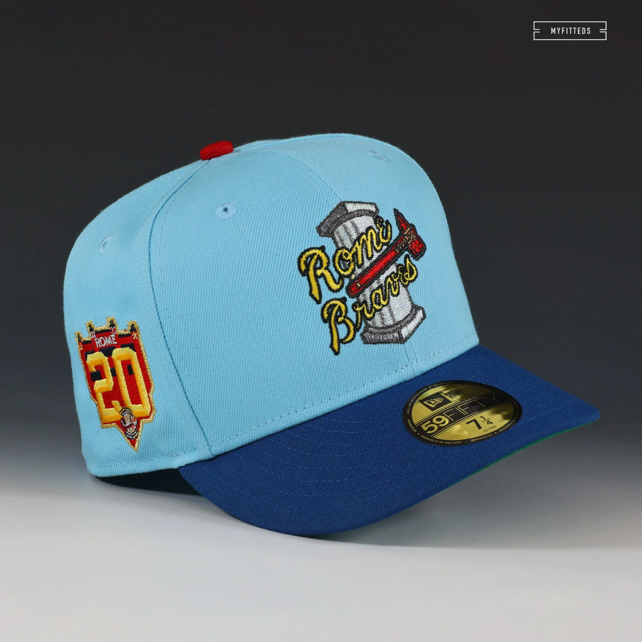 ROME BRAVES 20TH ANNIVERSARY DAYLIGHT NEW ERA FITTED CAP - Image 2