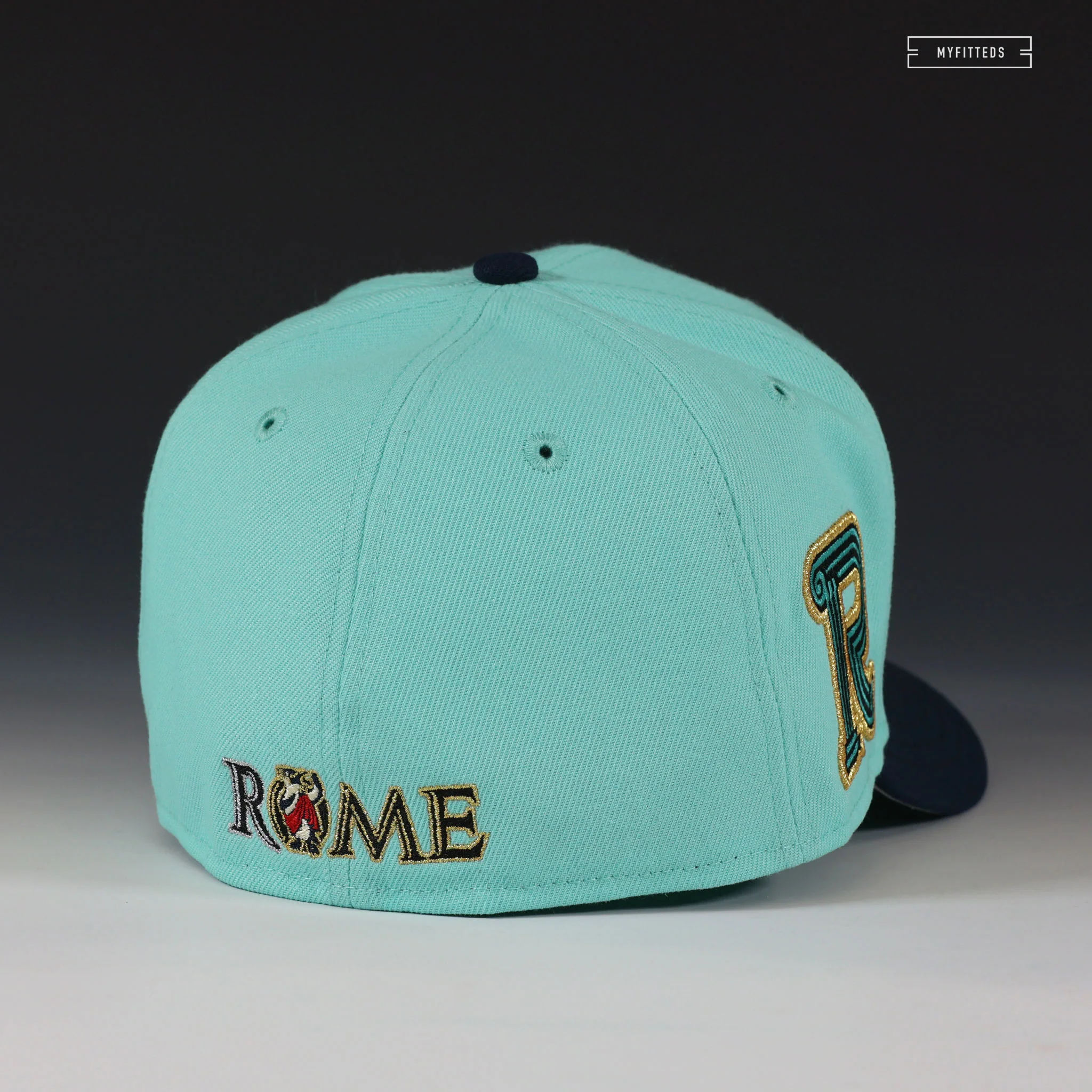 ROME EMPERORS FOREVER REIGN SEAGLASS NIGHTSHADE NEW ERA FITTED CAP - Image 4