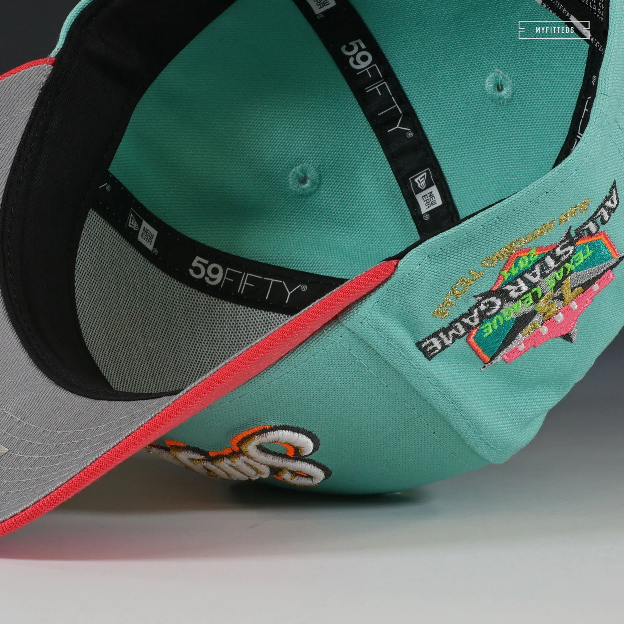 SAN ANTONIO MISSIONS THE WOLFF 75TH TEXAS LEAGUE ASG 1996 SPURS NEW ERA FITTED CAP - Image 7