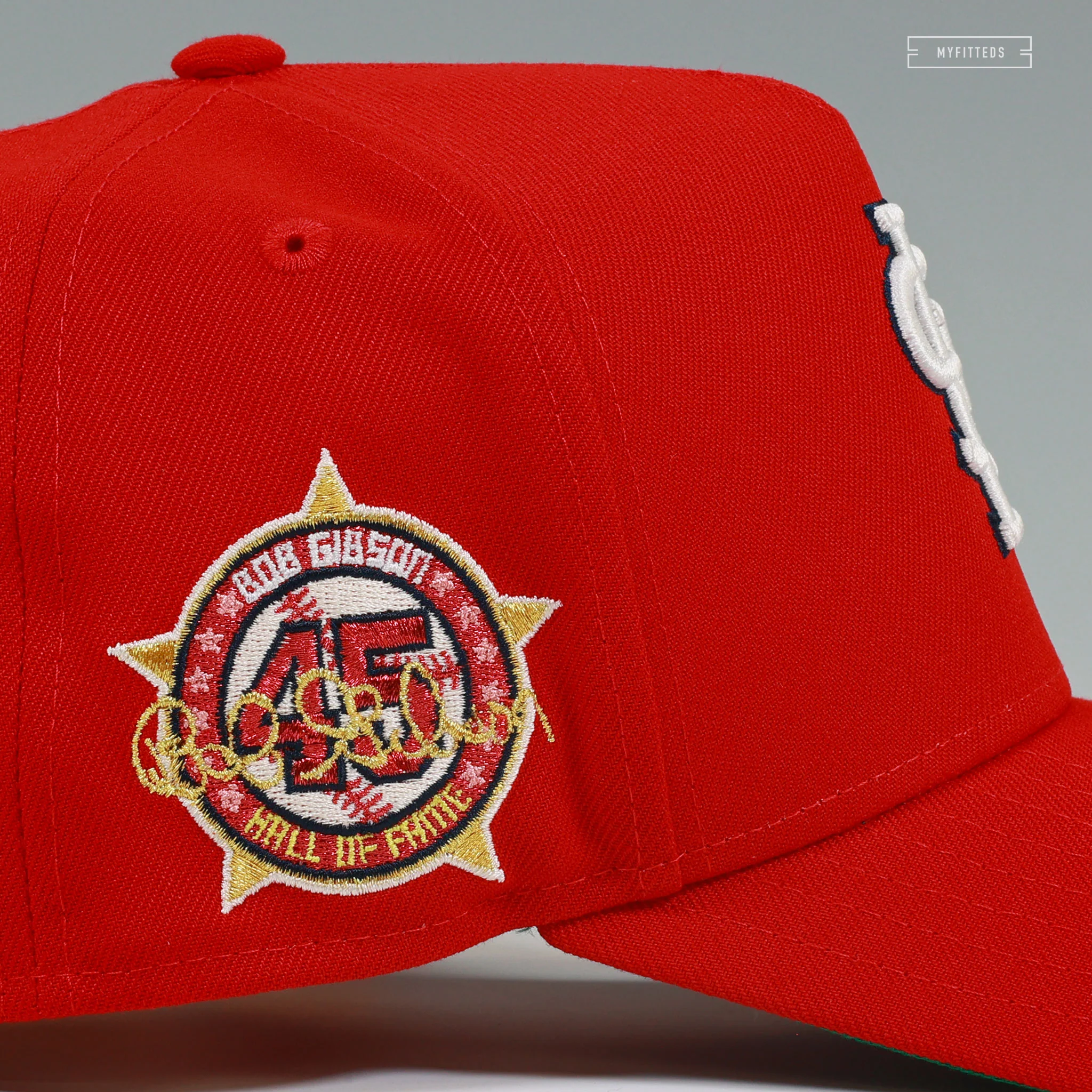 ST. LOUIS CARDINALS BOB GIBSON #45 HALL OF FAME 9FIFTY A-FRAME NEW ERA SNAPBACK HAT - Image 5
