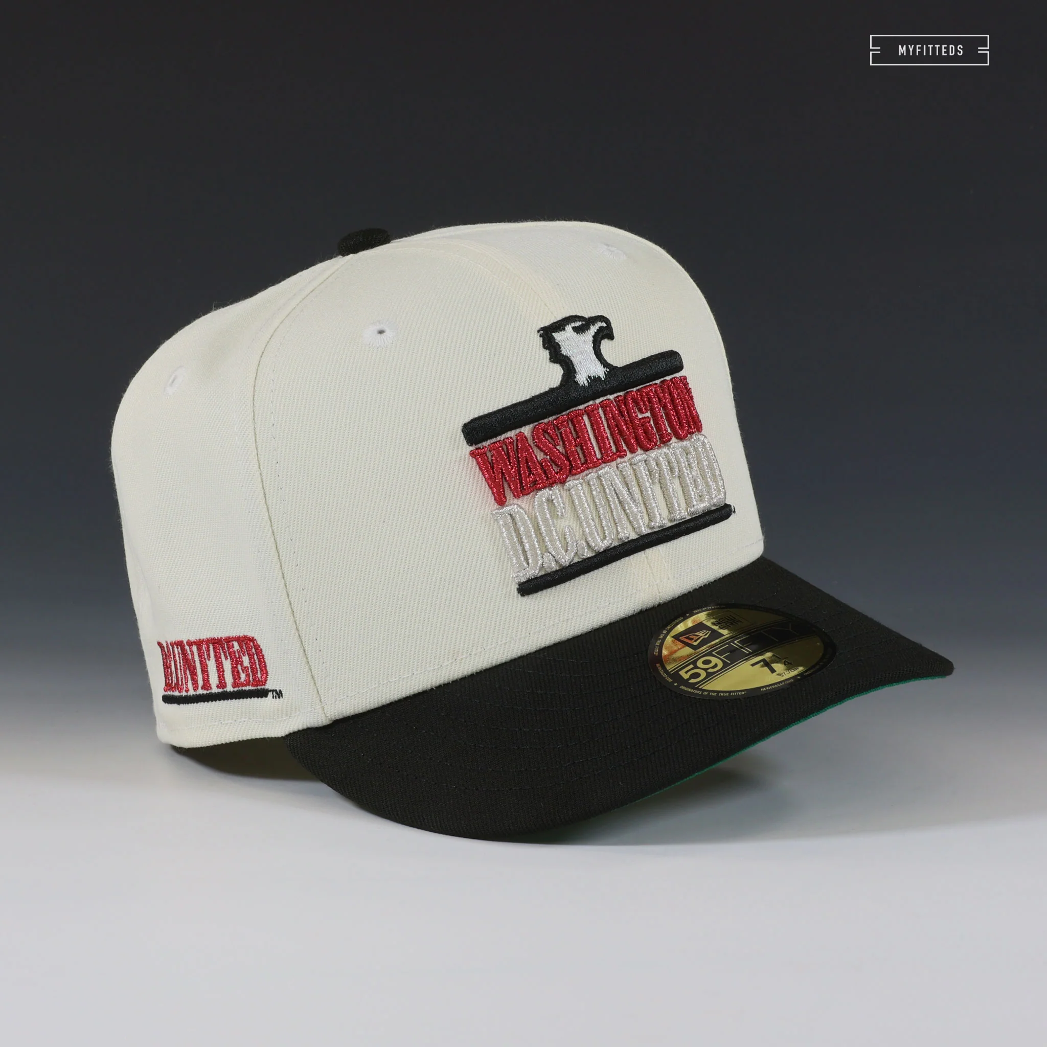 WASHINGTON D.C. UNITED 1996 INAUGURAL SEASON RETRO OFF WHITE NEW ERA FITTED CAP - Image 3
