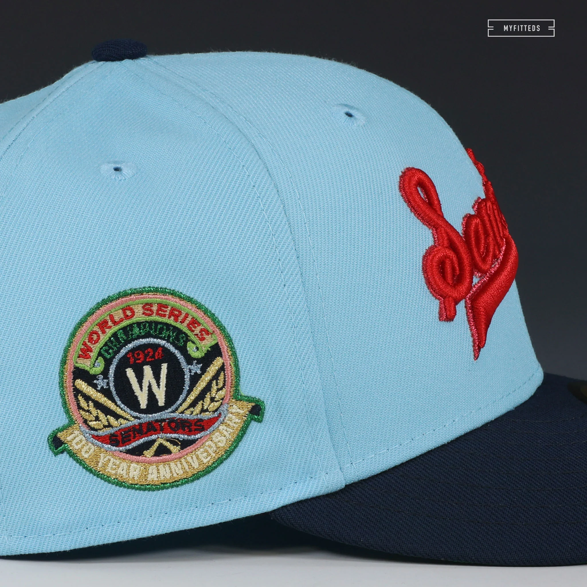 WASHINGTON SENATORS 1924 WORLD SERIES CENTENNIAL DAYLIGHT NEW ERA FITTED CAP - Image 6
